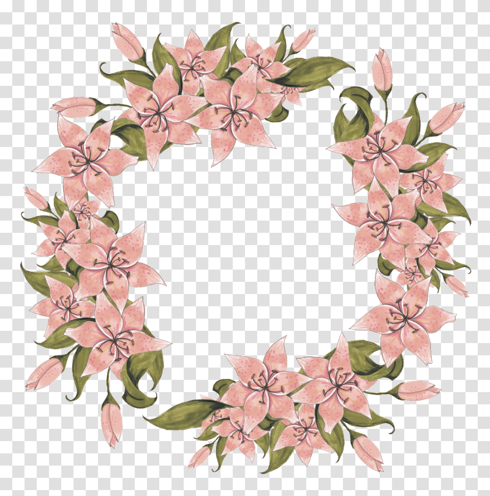 Hand Painted Flowers Wreath Portable Network Graphics, Floral Design, Pattern Transparent Png