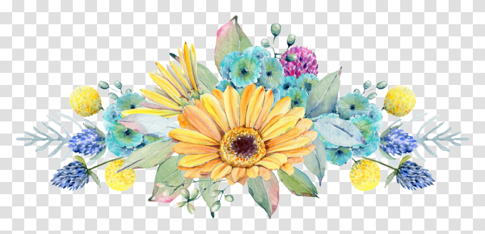 Hand Painted Golden Chrysanthemum Watercolor Painting, Plant, Flower, Blossom, Flower Arrangement Transparent Png