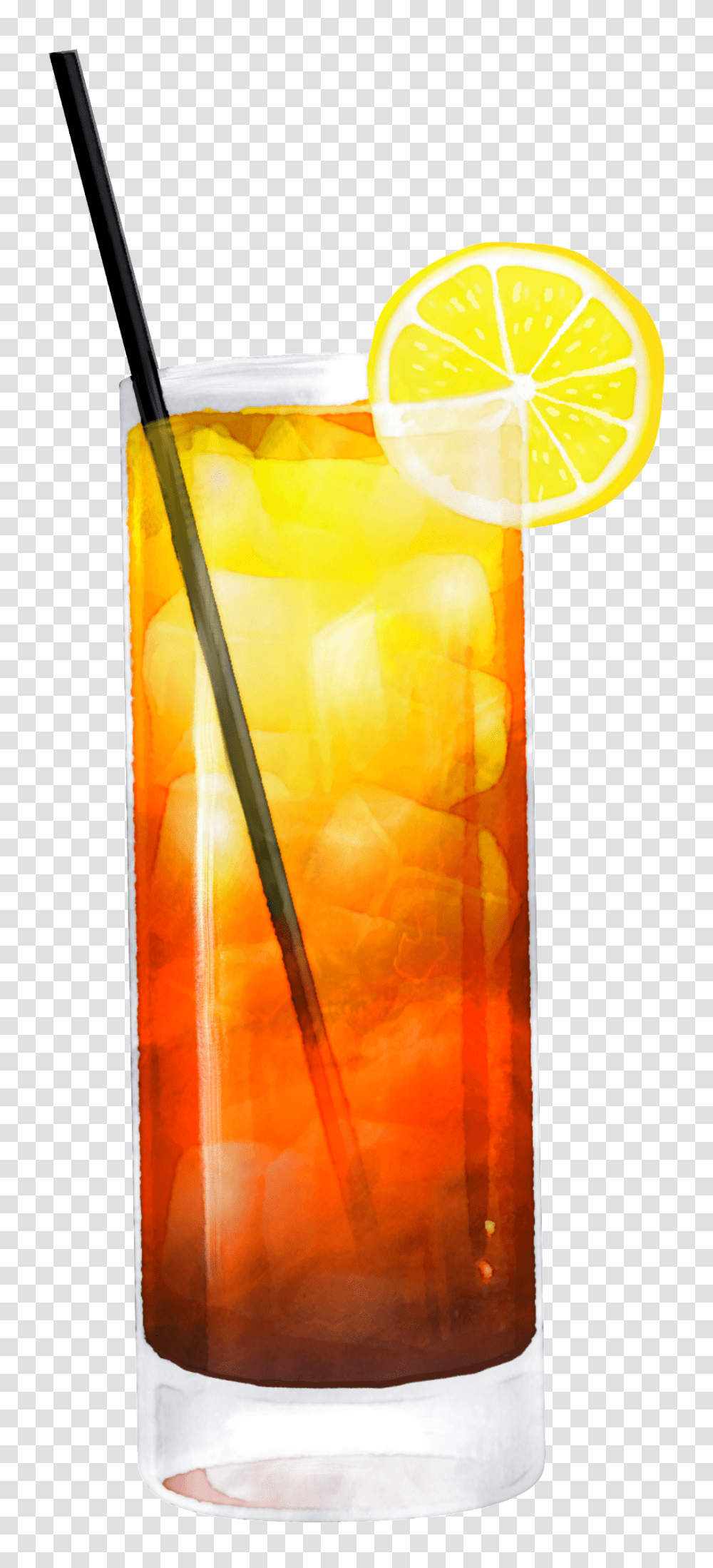 Hand Painted Iced Lemon Tea Free Download, Cocktail, Alcohol, Beverage, Drink Transparent Png