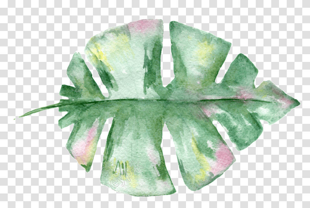 Hand Painted Leaf Material Free Download Watercolor Plant, Rug, Aloe, Jade, Gemstone Transparent Png