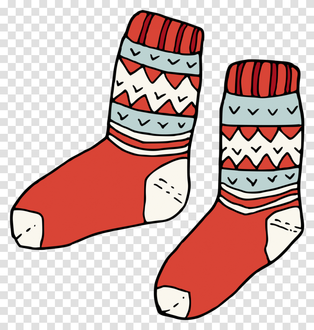 Hand Painted Pair Of Red Socks Winter Decorative Pair Of Socks Clipart, Apparel, Footwear, Shoe Transparent Png