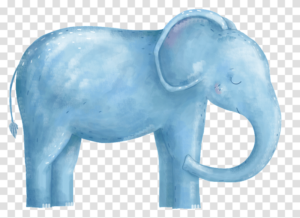 Hand Painted Realistic Closed Eye Elephant Cute Elephant Birthday Card, Porcelain, Pottery, Sculpture Transparent Png