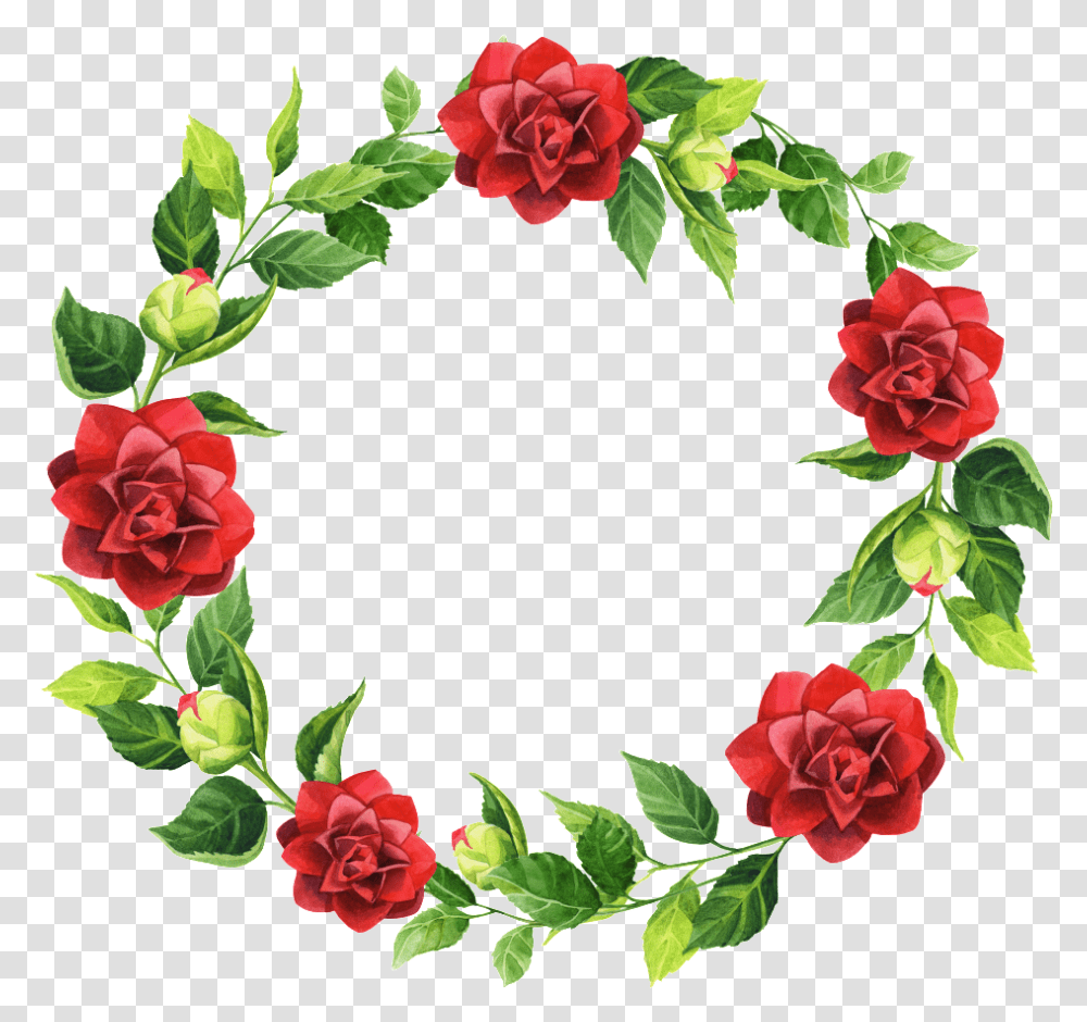 Hand Painted Realistic Origami Garland Realistic Flower Clip Art, Rose, Plant, Blossom, Petal Transparent Png