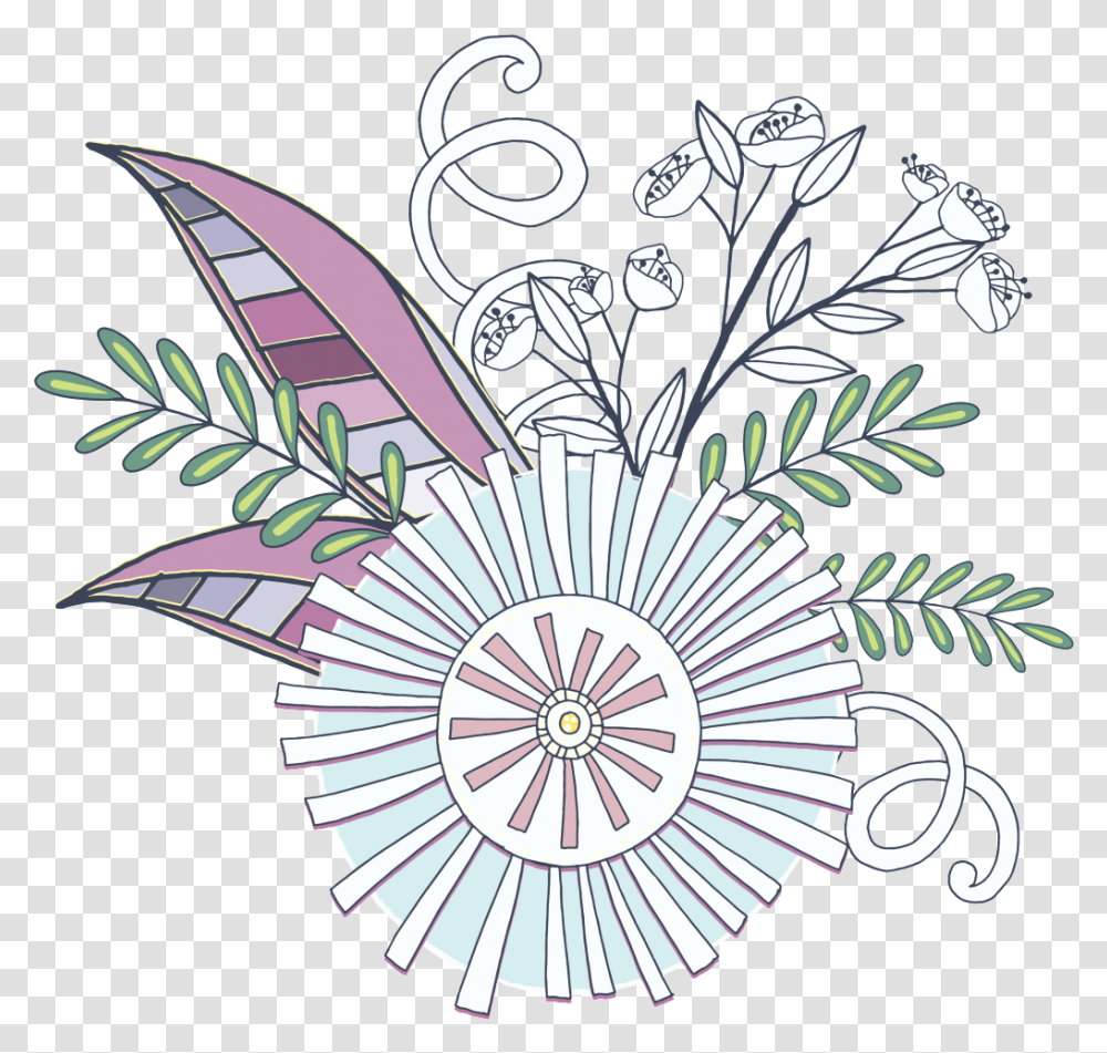 Hand Painted Spring Flower Rosa Glauca, Pattern, Emblem, Embroidery Transparent Png