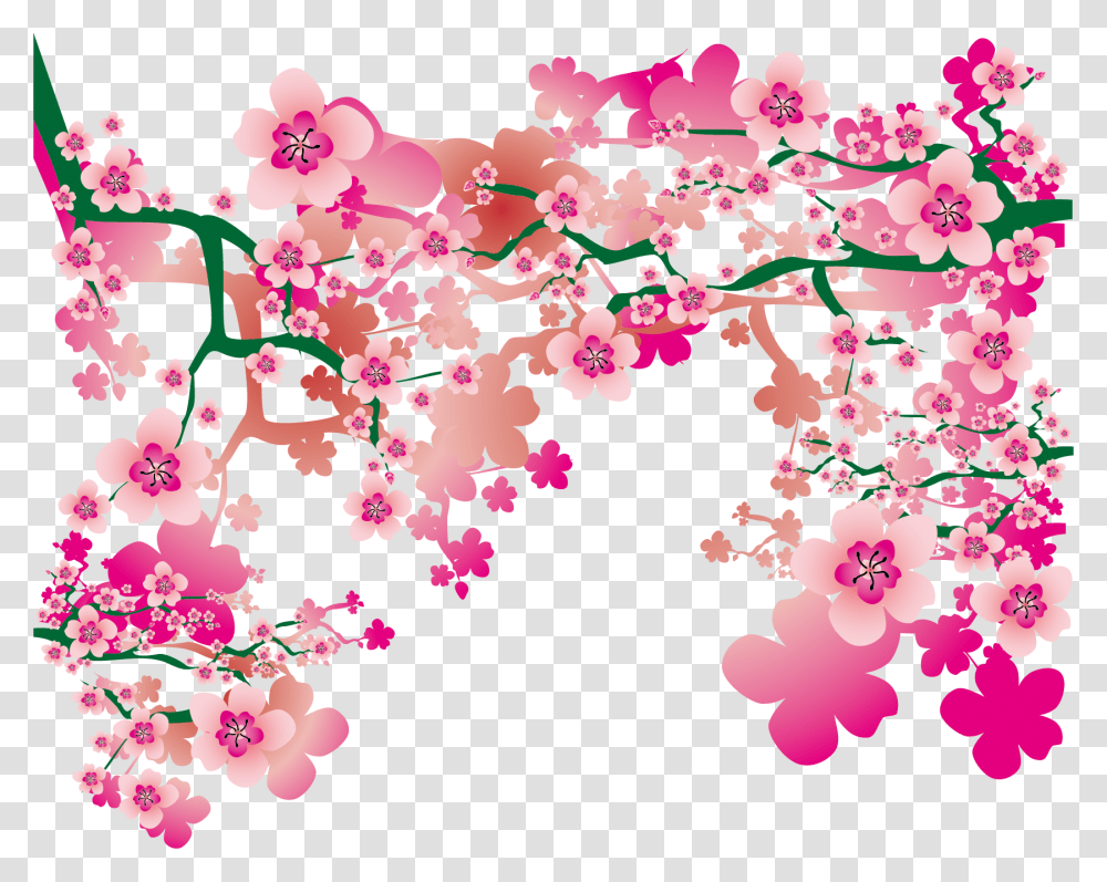 Hand Painted Transprent Hand Painted Cherry Blossoms, Plant, Flower, Spring, Rug Transparent Png
