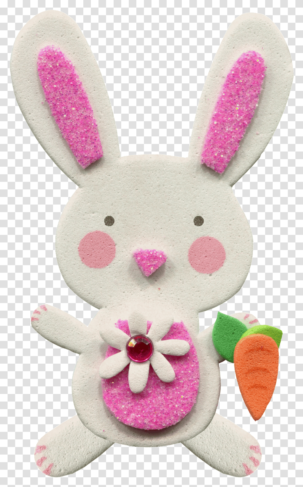 Hand Painted White Rabbit Sugar Material, Plush, Toy, Sweets, Food Transparent Png