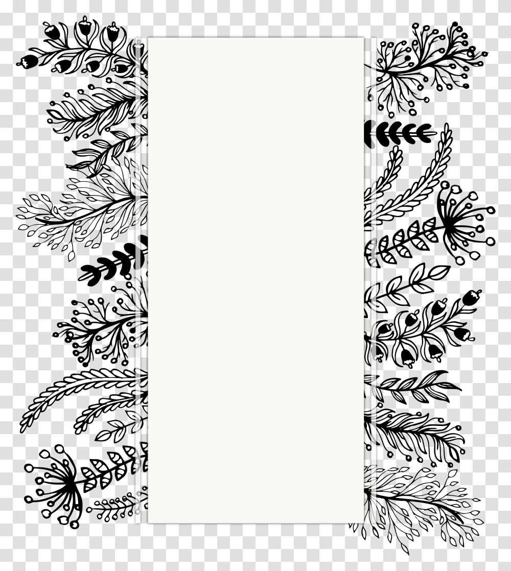 Hand Painted Wildflower Weed Decoration Title Box Hand Drawn Leaf Frame, Floral Design, Pattern Transparent Png