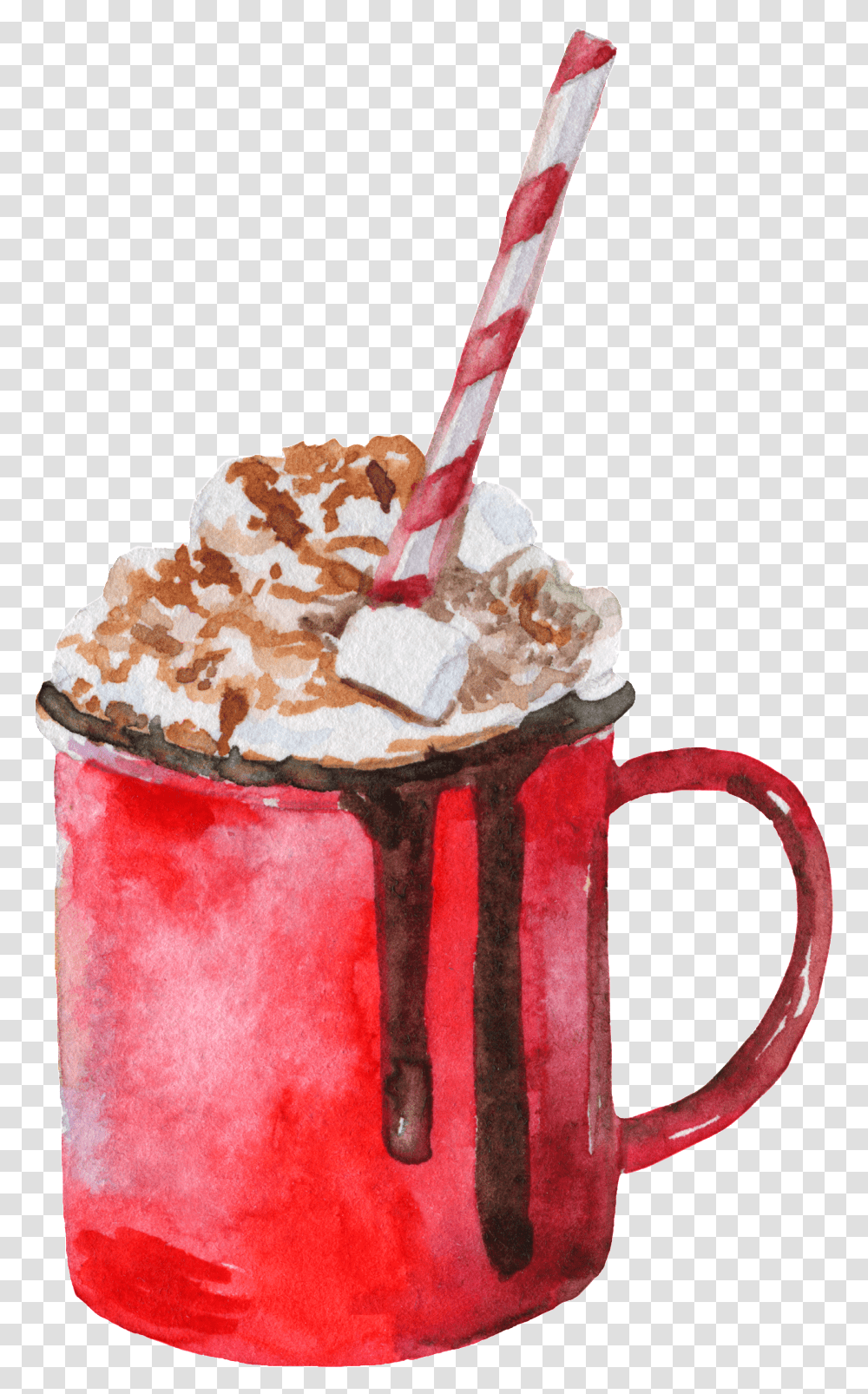Hand Painted Winter Warm Coffee, Beverage, Drink, Hot Chocolate, Cup Transparent Png