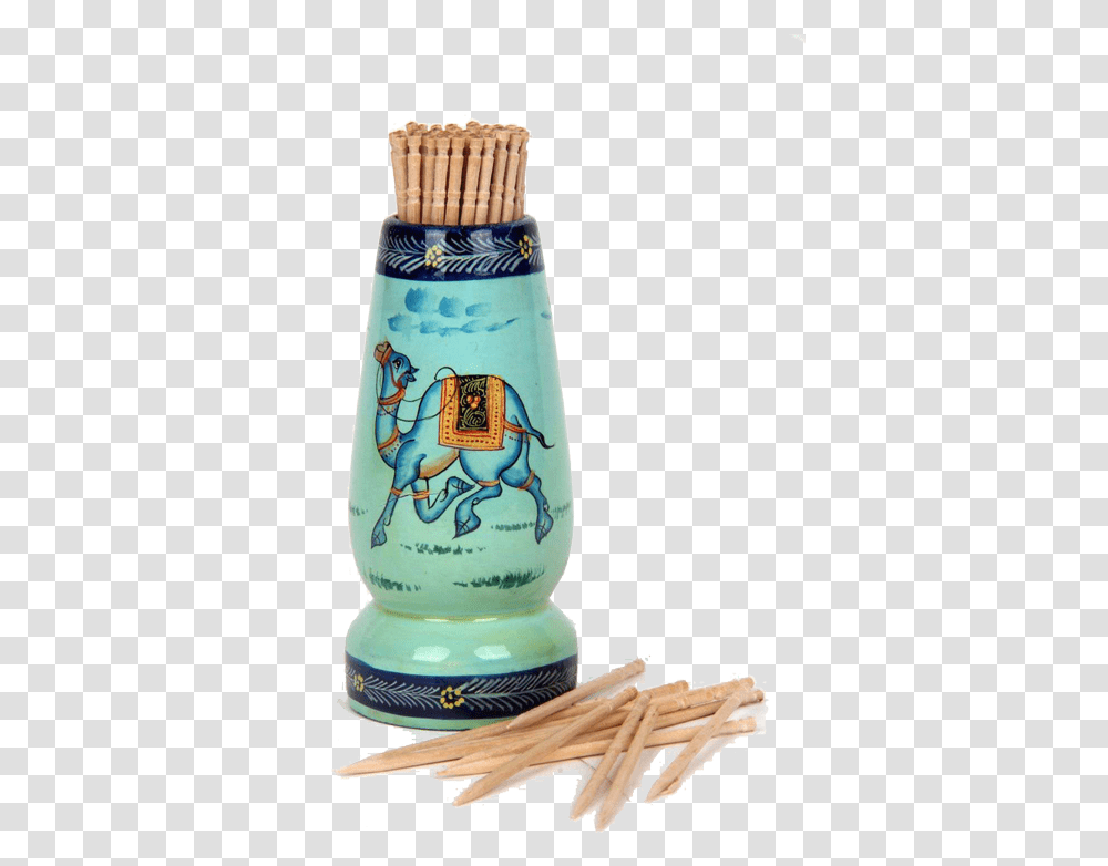 Hand Painted Wooden Toothpick Holders Elephant, Jar, Bottle, Pottery, Wedding Cake Transparent Png