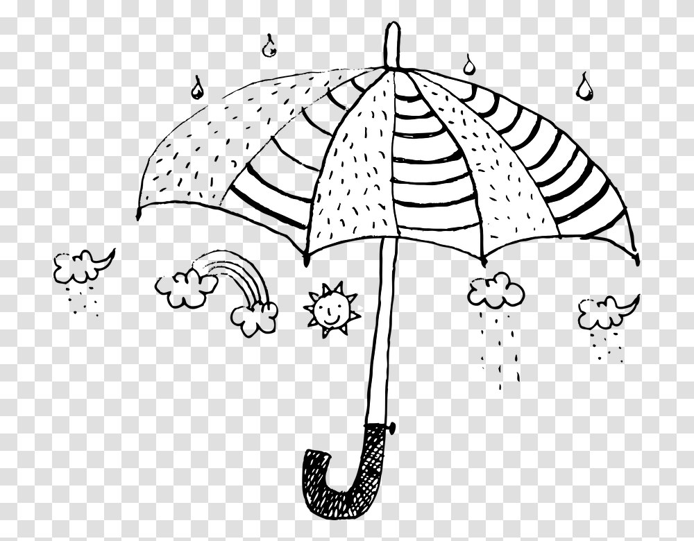 Hand Painting Umbrella Non Cloud Sea Rainbow, Canopy, Lamp, Patio Umbrella, Garden Umbrella Transparent Png
