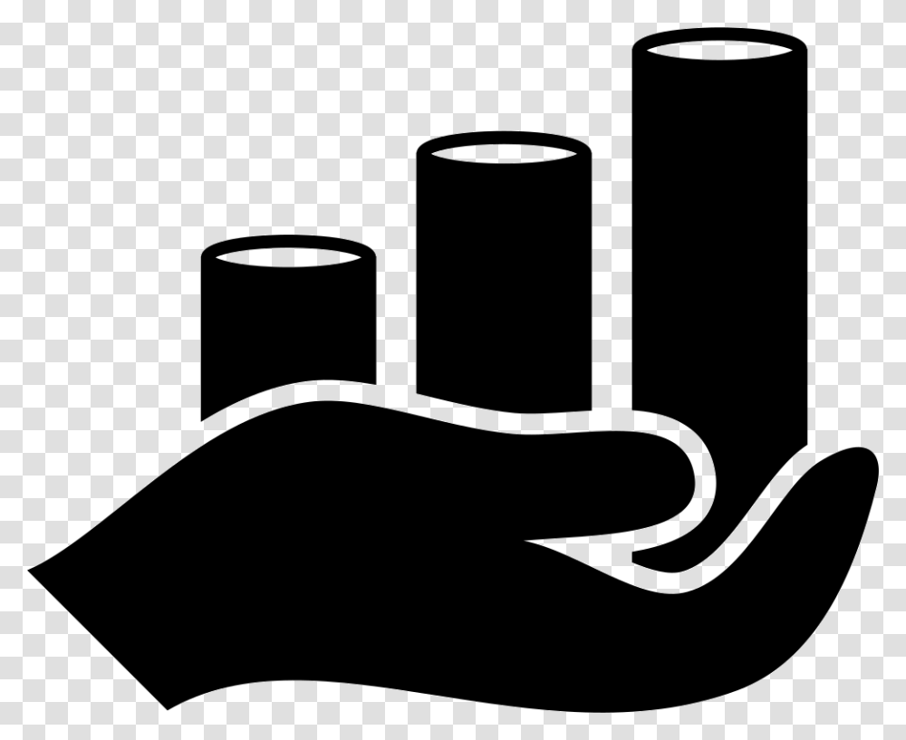 Hand Palm Coin In Hand Icon, Cylinder Transparent Png