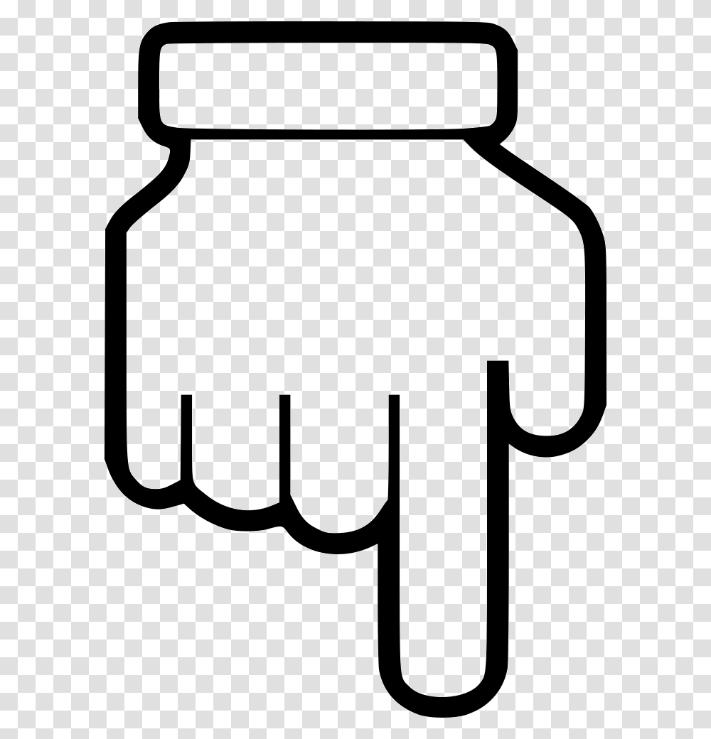 Hand Point Down Icon Free Download, Cross, Jar Transparent Png