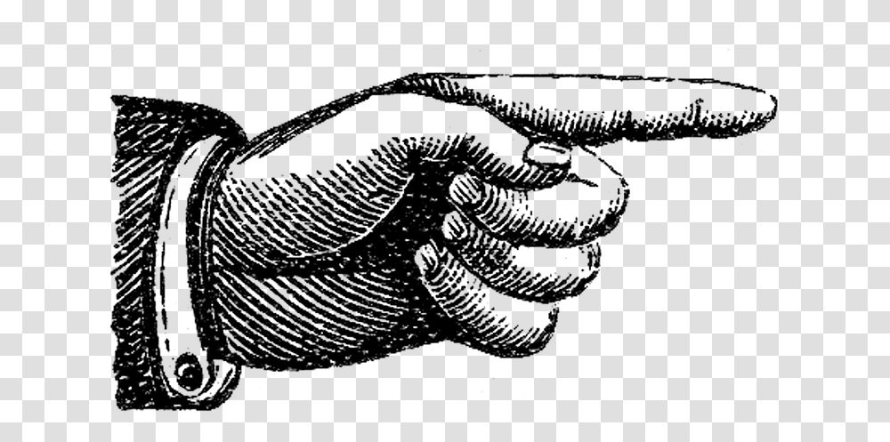 Hand Pointing Old Fashioned Pointing Hand Transparent Png