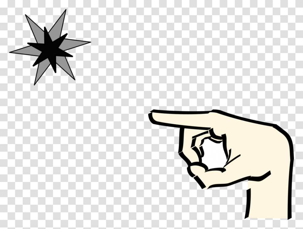 Hand Pointing Pointing Hand, Star Symbol Transparent Png