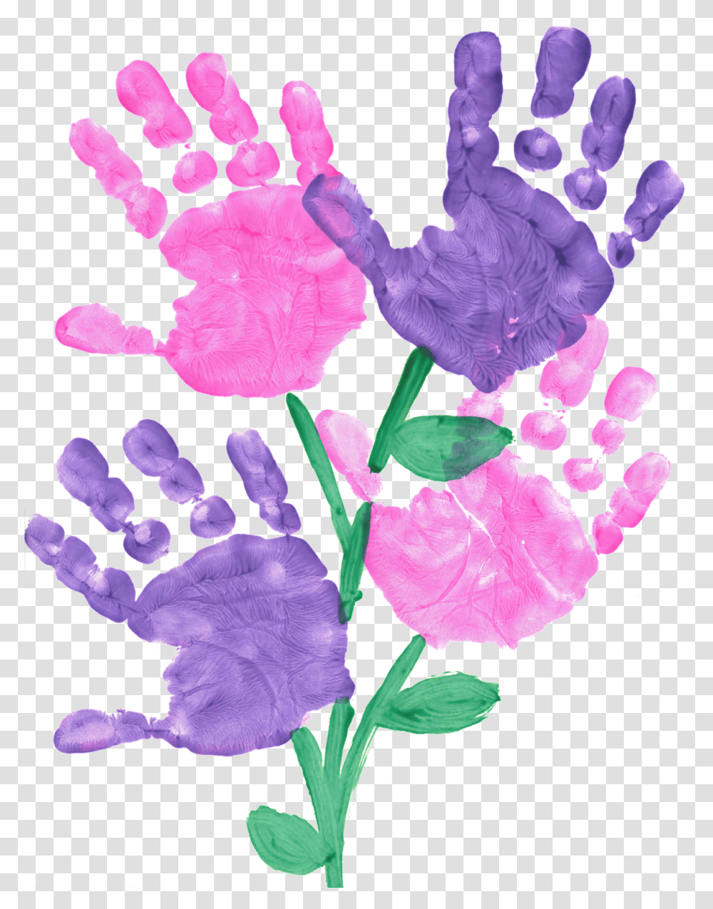 Hand Print Child Art Download Original Size Hand Print Flower Clipart, Plant, Blossom, Petal, Iris Transparent Png