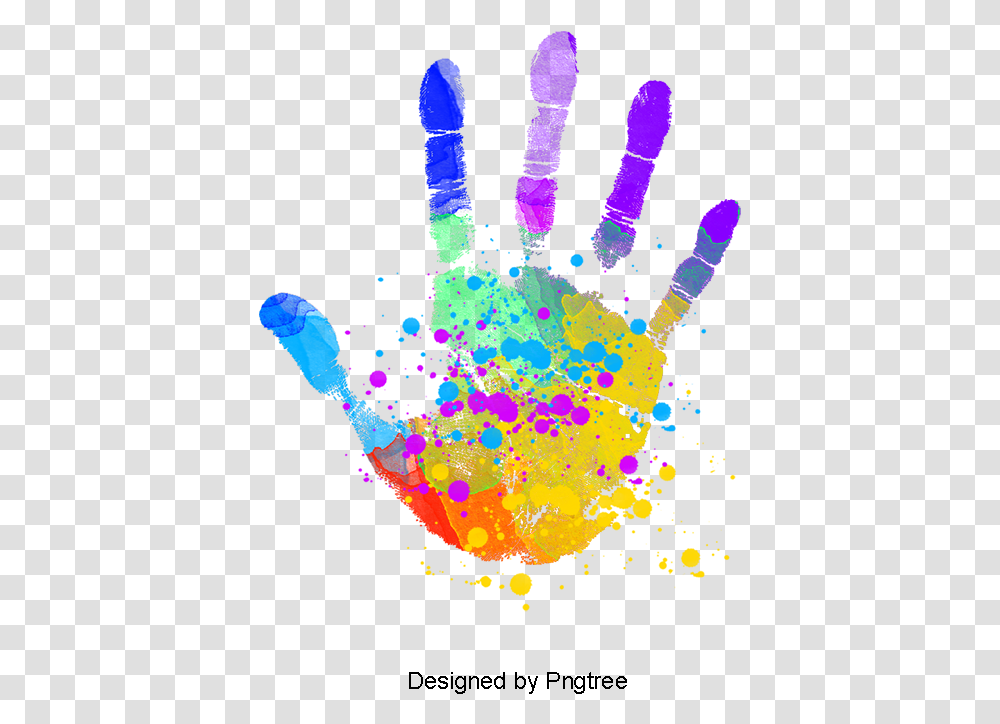 Hand Print Hand Color Splash, Outdoors, Paper Transparent Png