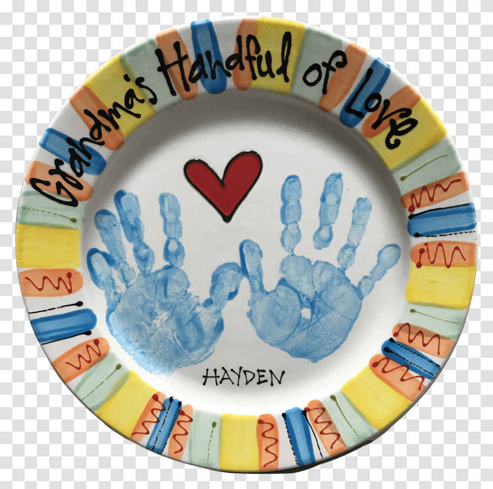 Hand Print Plate Painted At As You Wish Pottery Circle Transparent Png
