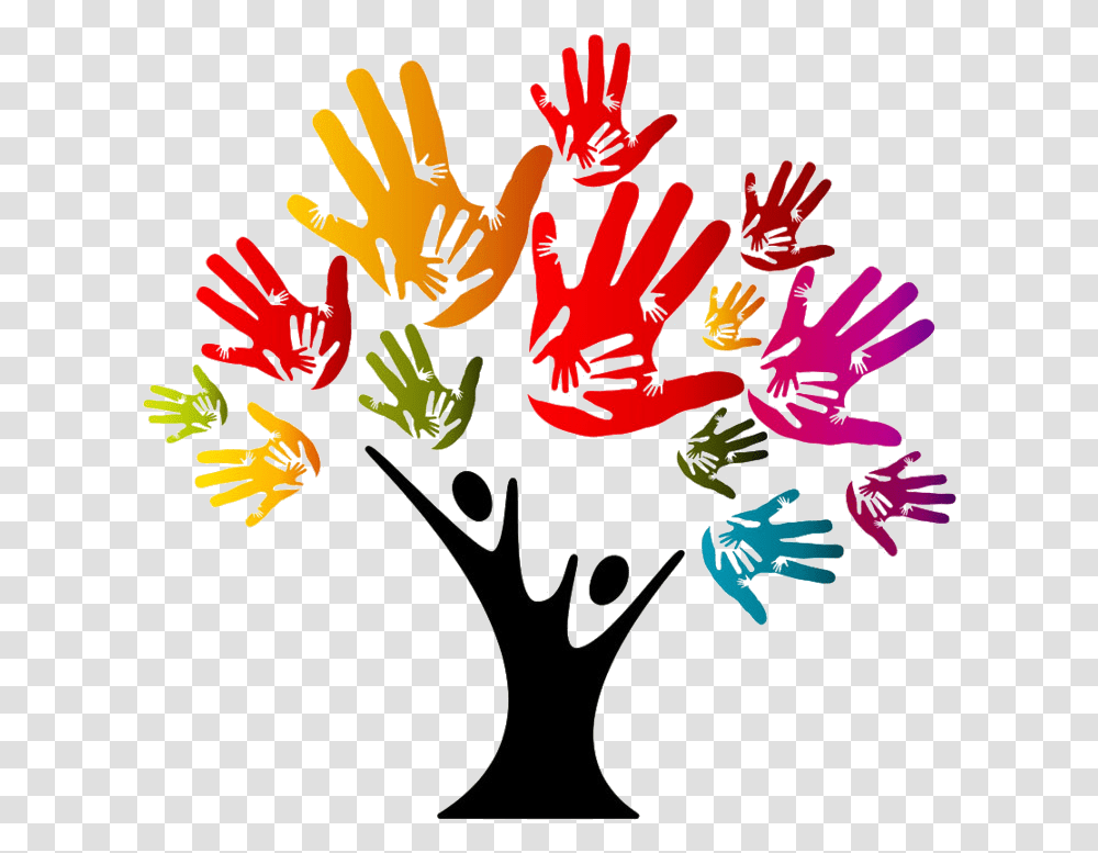 Hand Print Tree, Floral Design, Pattern Transparent Png