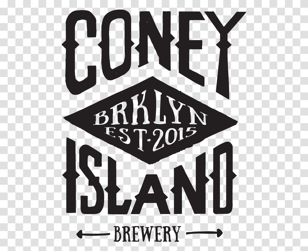 Hand Rendered Tee Shirt Design For Coney Island Brewery Parallel, Label, Alphabet, Poster Transparent Png