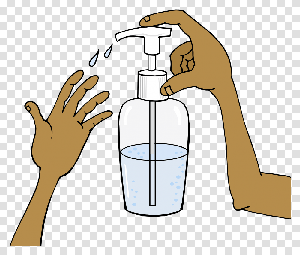 Hand Sanitiser Drawing, Bottle, Washing, Label Transparent Png
