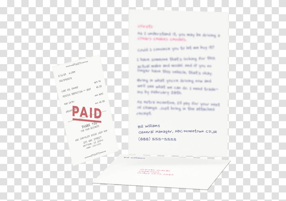 Hand Script Note And Receipt Mailer, Flyer, Poster, Paper, Advertisement Transparent Png