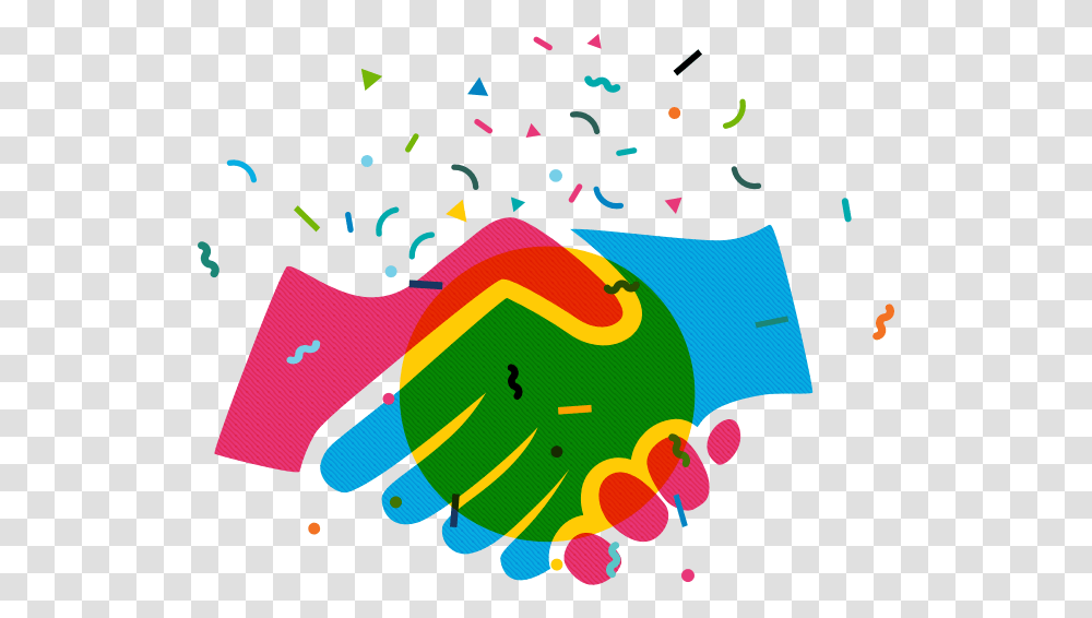 Hand Shake Icon Handshake Black And White, Paper, Confetti Transparent Png