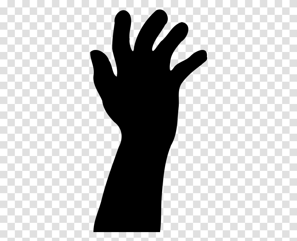 Hand Silhouette Silhouette Hand Reaching Out, Gray, World Of Warcraft Transparent Png