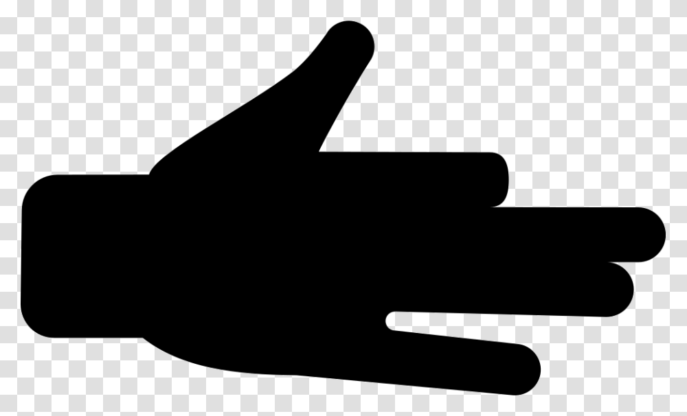 Hand Silhouette With Flexed Forefinger Icon Free Download, Apparel, Glove Transparent Png