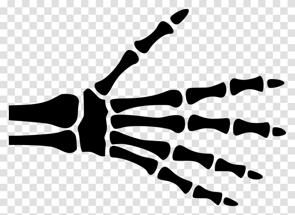 Hand Skeleton Icon Free Download, Stencil, Silhouette, Footprint Transparent Png