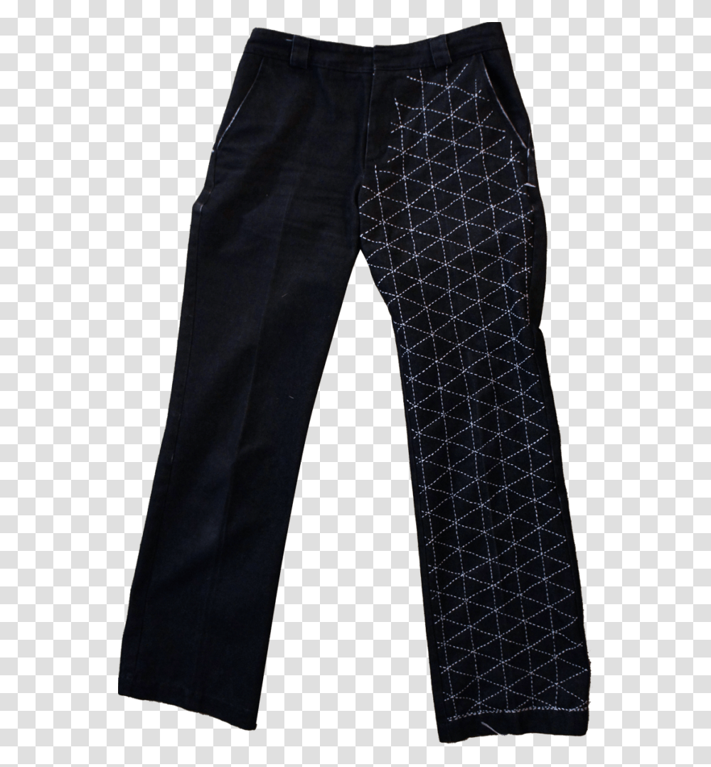 Hand Stitched Sashiko Jeans Pajamas, Pants, Apparel, Denim Transparent Png