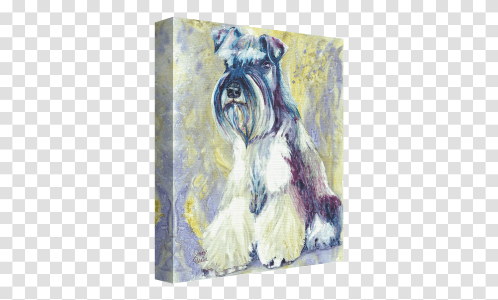 Hand Stretched Canvas Comes With An Artist Wrap Standard Schnauzer, Painting, Pet, Animal, Dog Transparent Png