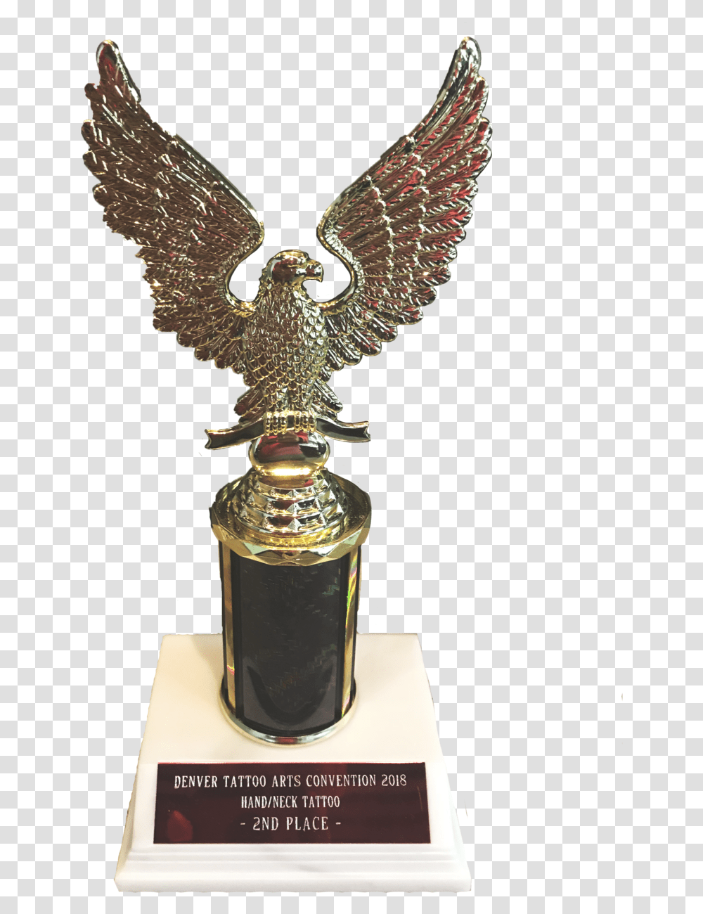 Hand Tattoo 2nd Place Hand Neck Golden Eagle, Trophy, Necklace, Jewelry, Accessories Transparent Png