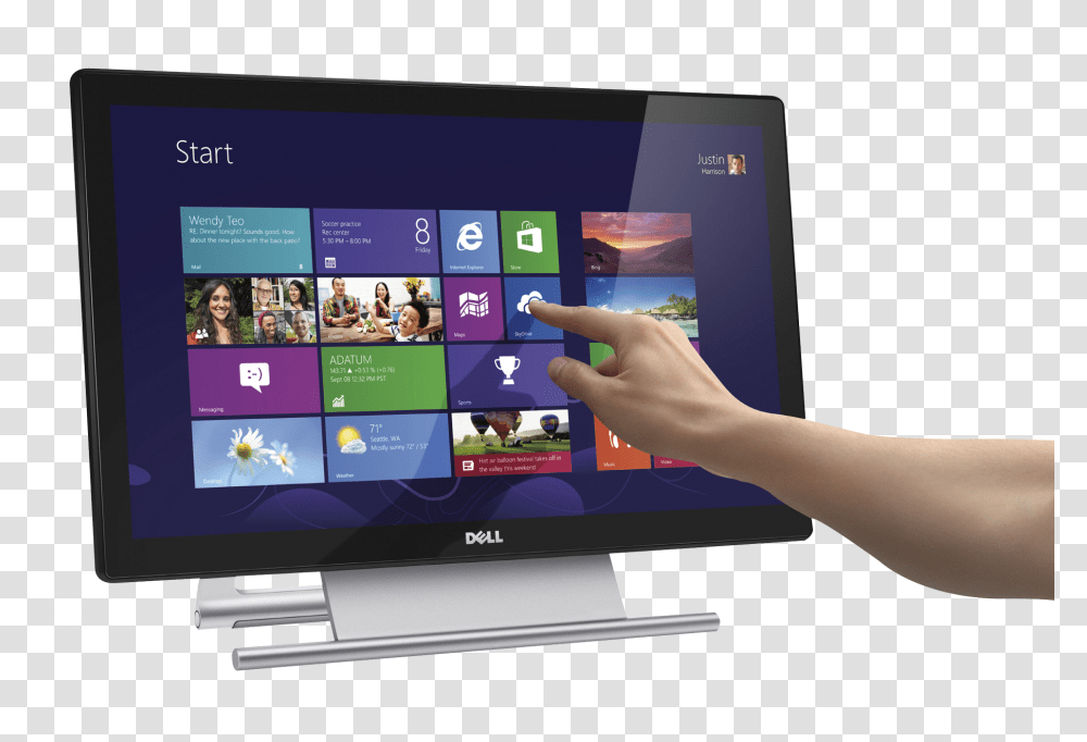 Hand Touch Monitor Image, Electronics, Tablet Computer, Person, Human Transparent Png
