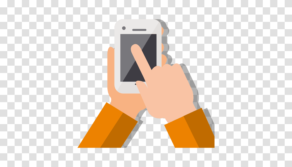 Hand Touching Smartphone, Electronics, Mobile Phone, Cell Phone, Iphone Transparent Png