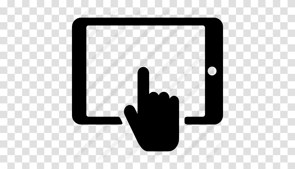 Hand Touching Tablet Screen, Gray, World Of Warcraft Transparent Png