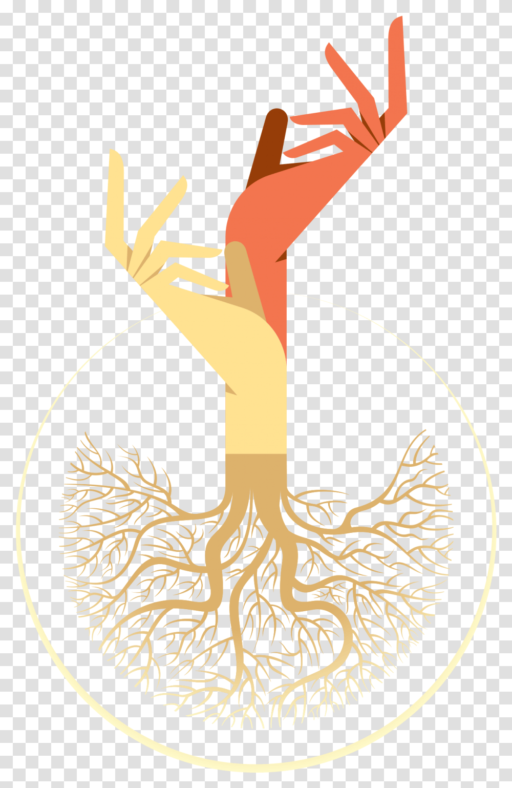 Hand Tree With Roots, Plant, Rug Transparent Png