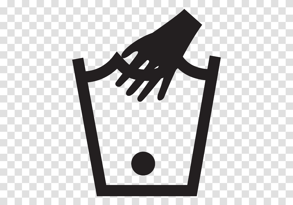 Hand Type Washing Care Instruction Wash Hand Wash In Warm Water, Axe, Tool, Stencil Transparent Png