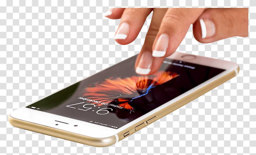 Hand Using Iphone Mobile Phone, Electronics, Cell Phone, Person, Human Transparent Png