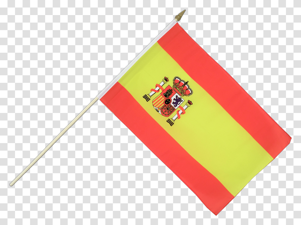 Hand Waving Flag Spain With Crest Banderitas De, Label, File Folder Transparent Png