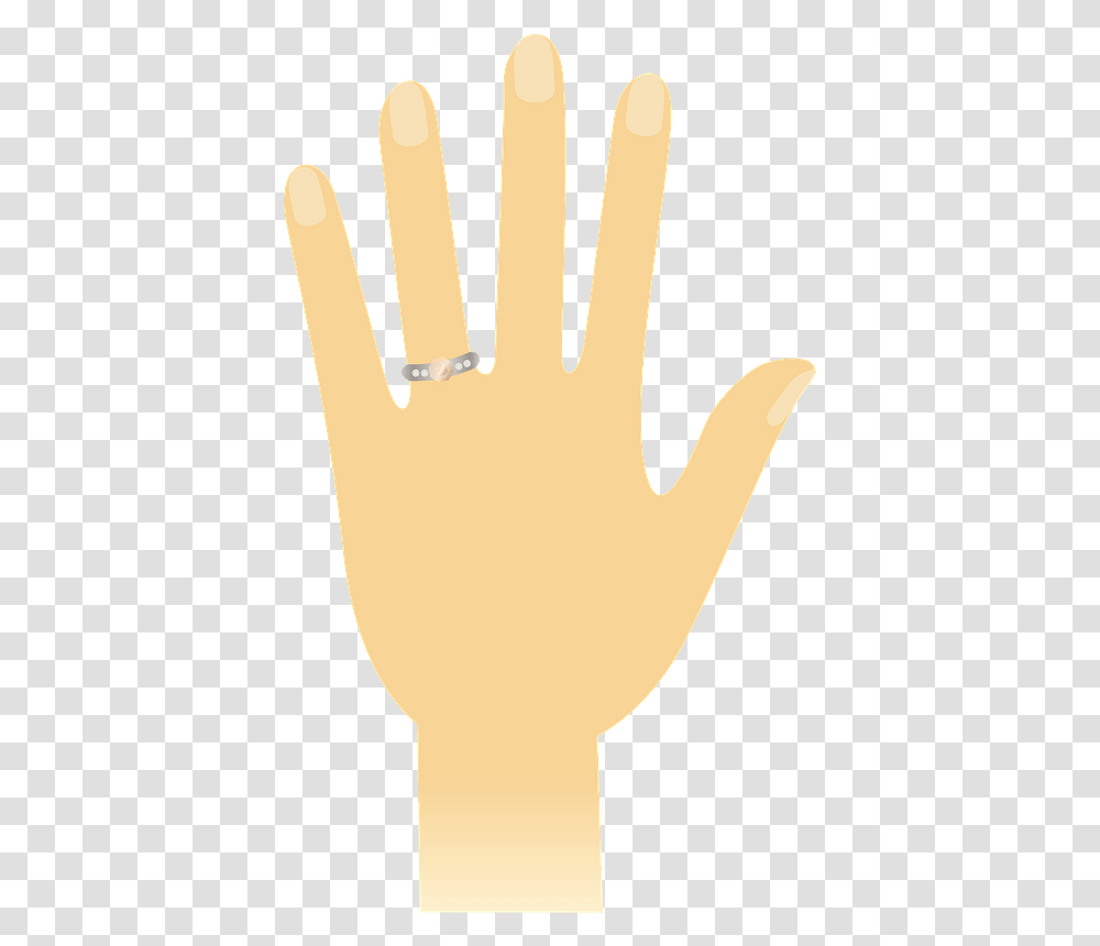 Hand Wedding Ring Clipart Sign, Apparel, Glove Transparent Png