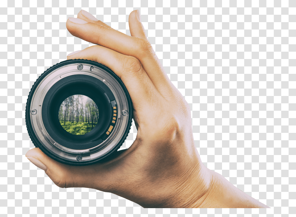 Hand With A Camera Zoom Earth Day Quotes Sadhguru, Person, Human, Electronics, Camera Lens Transparent Png