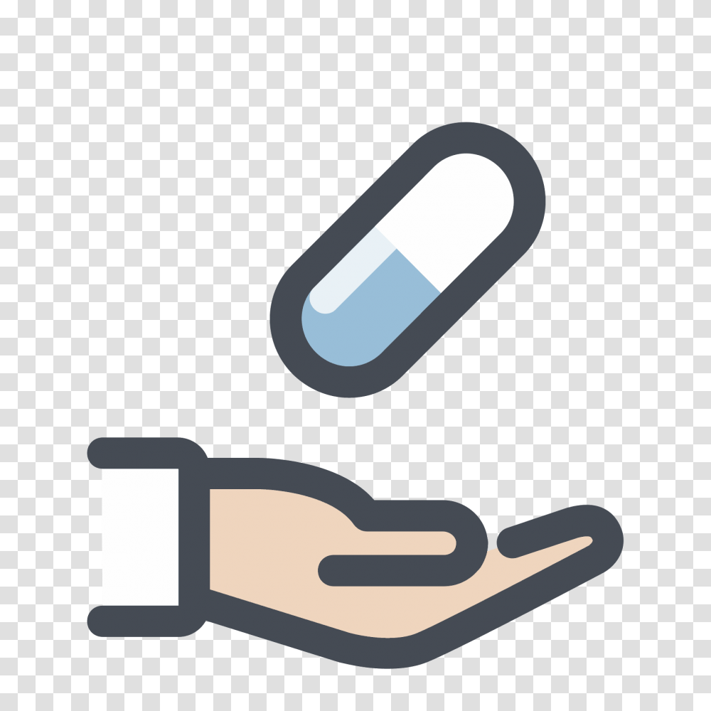 Hand With A Pill Icon, Medication Transparent Png