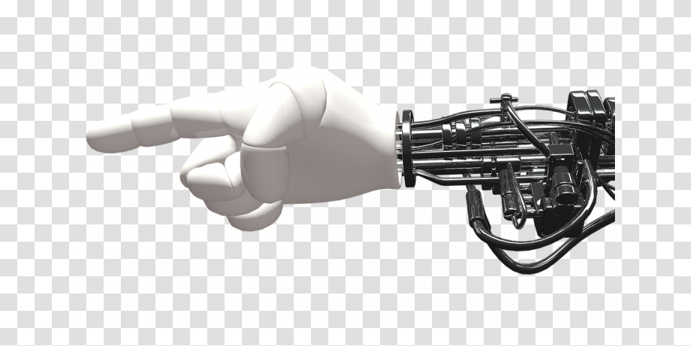 Hand With A Pointer Finger Extended Robot Hand, Horn, Brass Section, Musical Instrument, Person Transparent Png