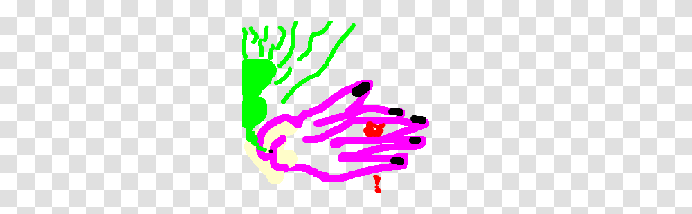 Hand With Bloody Middle Finger Farting Green, Light, Floral Design, Pattern Transparent Png