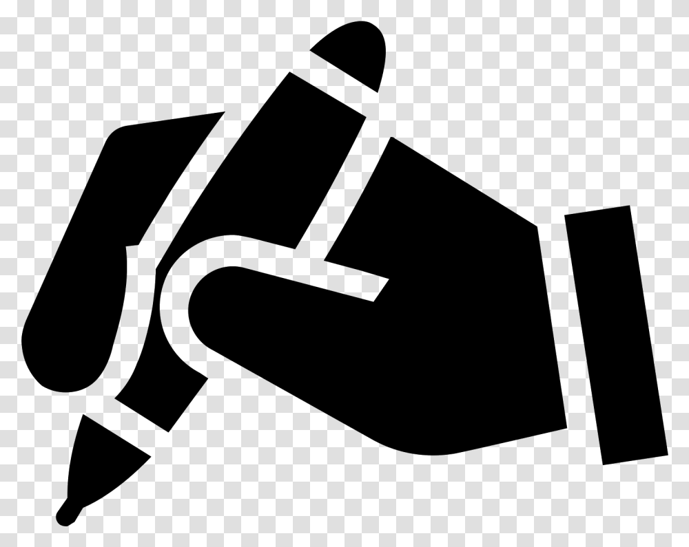 Hand With Filled Pen Symbol Image, Gray, World Of Warcraft Transparent Png