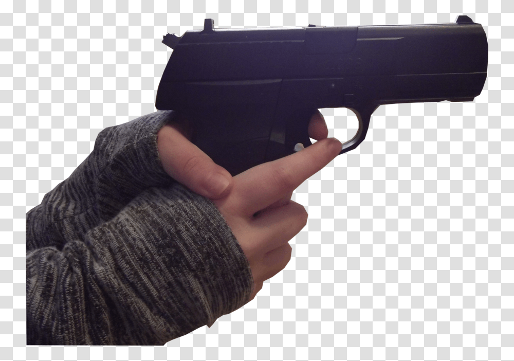 Hand With Gun Female Hand With Gun, Person, Human, Weapon, Weaponry Transparent Png