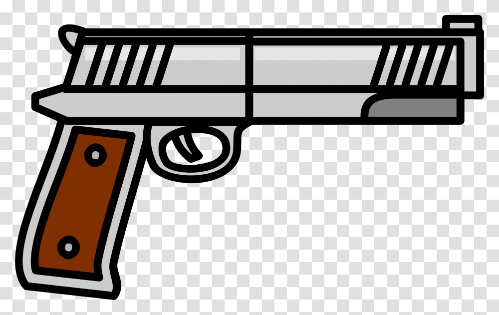 Hand With Gun Pistol Clip Art, Weapon, Stencil, Bumper Transparent Png