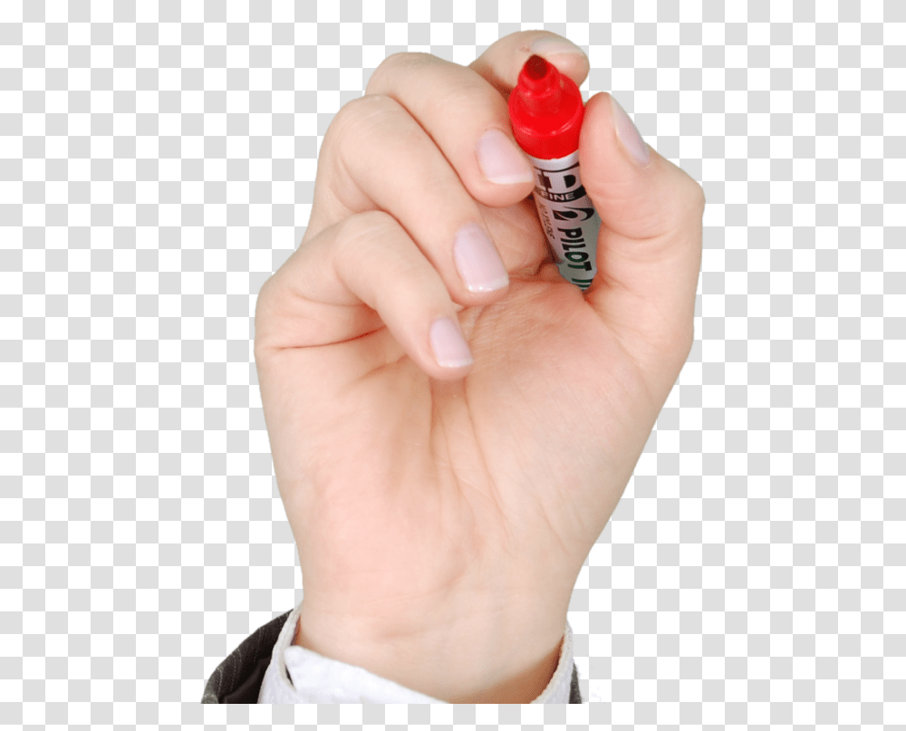 Hand With Marker, Person, Human, Finger, Nail Transparent Png