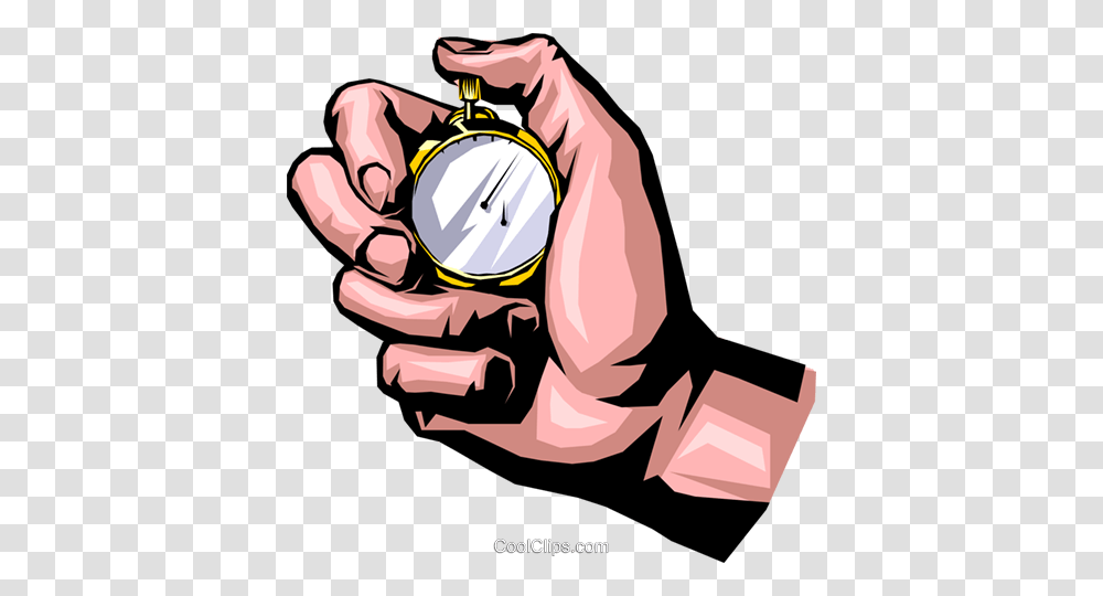 Hand With Stopwatch Royalty Free Vector Clip Art Illustration, Clock Tower, Architecture, Building, Dynamite Transparent Png