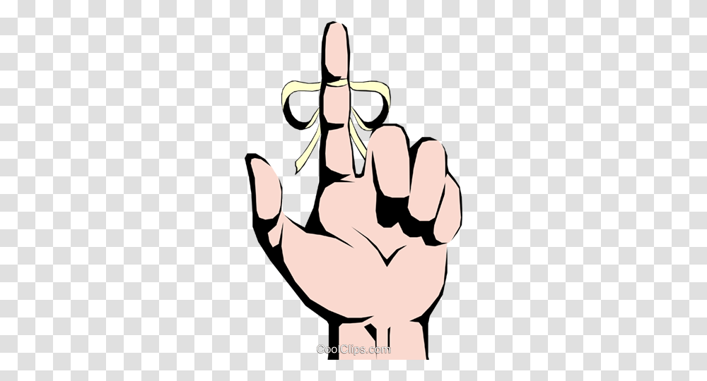 Hand With String Royalty Free Vector Clip Art Illustration, Fist Transparent Png